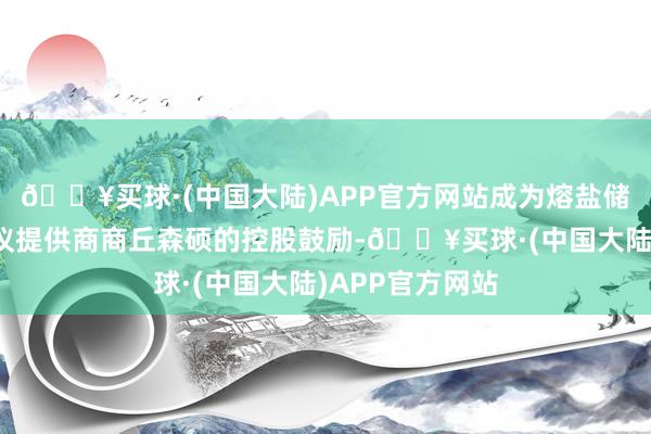 🔥买球·(中国大陆)APP官方网站成为熔盐储能限制专科决议提供商商丘森硕的控股鼓励-🔥买球·(中国大陆)APP官方网站