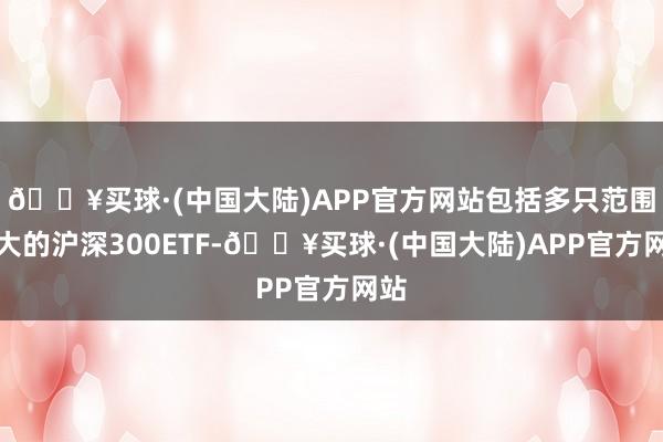 🔥买球·(中国大陆)APP官方网站包括多只范围较大的沪深300ETF-🔥买球·(中国大陆)APP官方网站